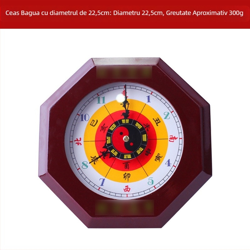 Ceas de perete din lemn, cu motivul celor patru anotimpuri, design tradițional popular, 600 g, Xuanyi