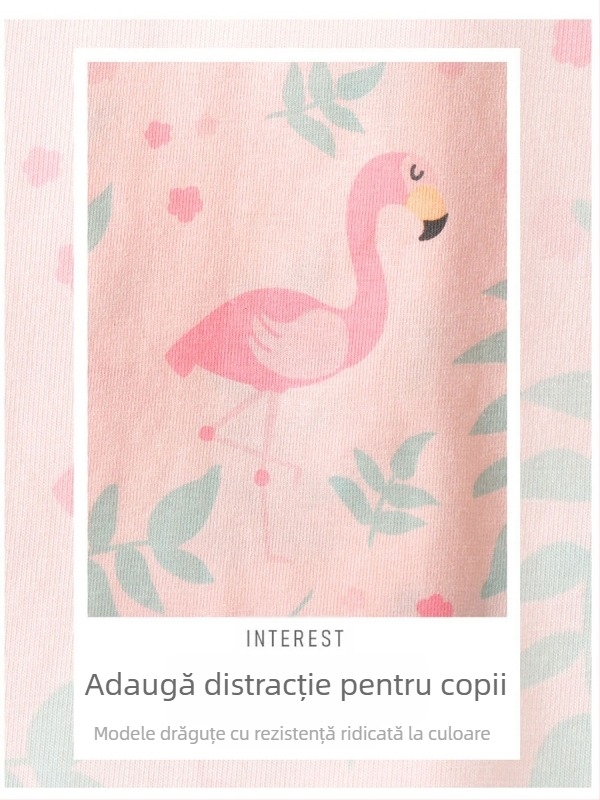 Set pijamale pentru copii, din Lycra-bumbac, unisex, pentru toate sezoanele, tricou cu mânecă lungă și pantaloni, 95% bumbac, respirabil, antibacterian, absorbția umezelii