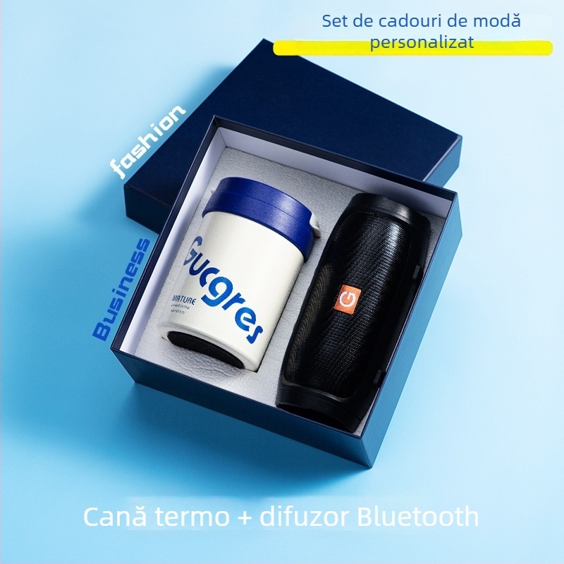 Set de cadouri de afaceri din metal, stil modern minimalist, logo personalizat ca suvenir, marca Good luck