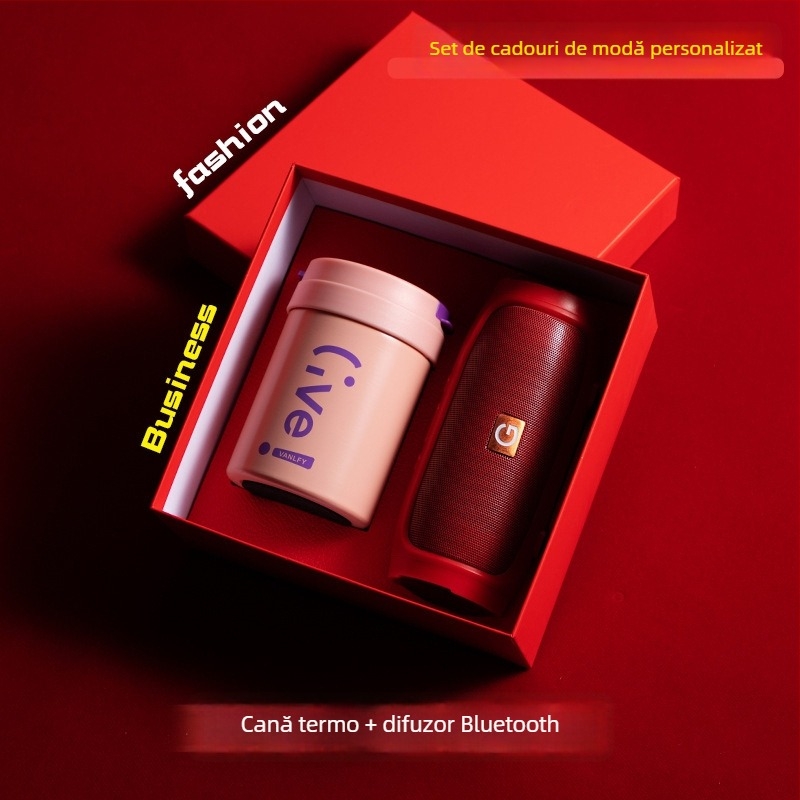 Set de cadouri de afaceri din metal, stil modern minimalist, logo personalizat ca suvenir, marca Good luck