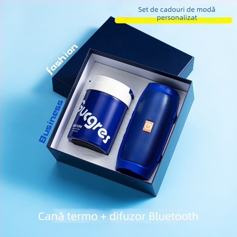 Set de cadouri de afaceri din metal, stil modern minimalist, logo personalizat ca suvenir, marca Good luck