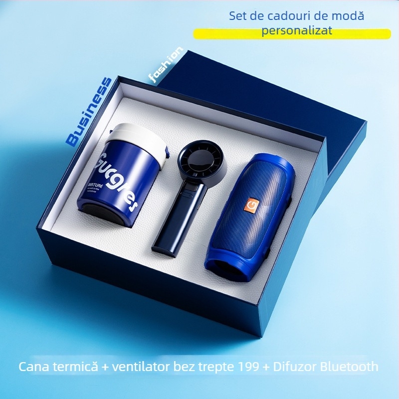 Set de cadouri de afaceri din metal, stil modern minimalist, logo personalizat ca suvenir, marca Good luck