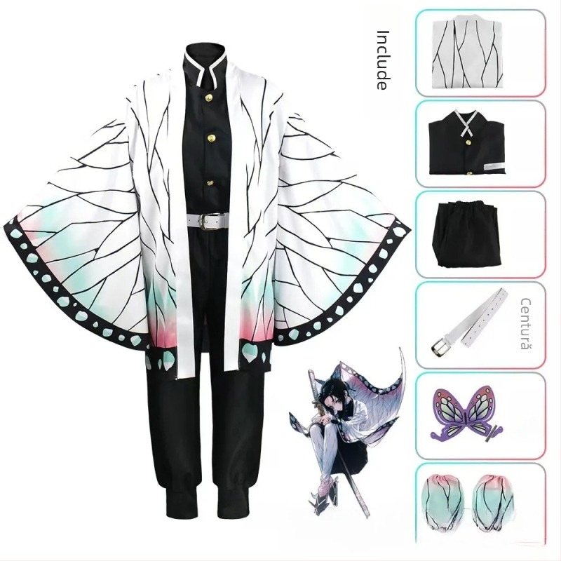 Costum cosplay Demon Slayer Haori cu mâneci bufante; poliester 50–70%; stil japonez; pentru roluri în jocuri anime; Dreamland; toamnă 2025