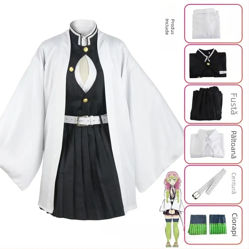 Costum cosplay Demon Slayer Haori cu mâneci bufante; poliester 50–70%; stil japonez; pentru roluri în jocuri anime; Dreamland; toamnă 2025