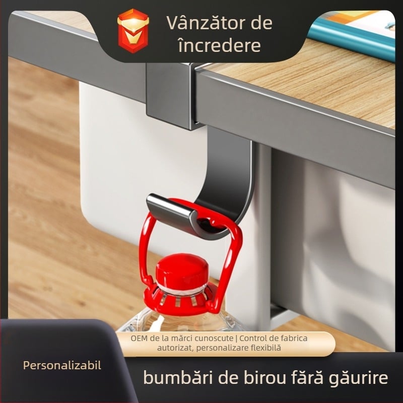 Cuier de birou Guangkai – aluminiu Space, cârlig unic, stil modern minimalist, 1 bucată, lansare 2025