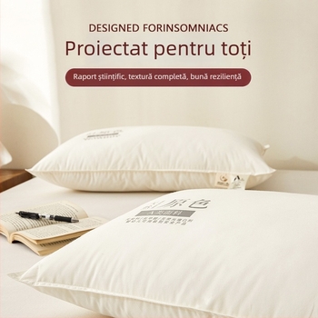 Nucleu de pernă dreptunghiular din fibre de poliester pentru adulți, susținere cervicală, ajutor pentru somn, țesătură 100% poliester, umplutură poliester