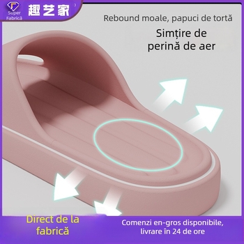 Papuci de casă pentru femei și bărbați – partea superioară EVA, talpă EVA, antiderapante, talpă turnată prin injecție, talpă groasă 3–5 cm