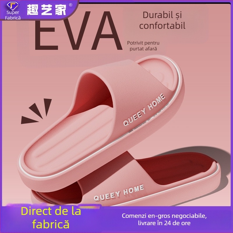 Papuci de casă pentru femei și bărbați – partea superioară EVA, talpă EVA, antiderapante, talpă turnată prin injecție, talpă groasă 3–5 cm