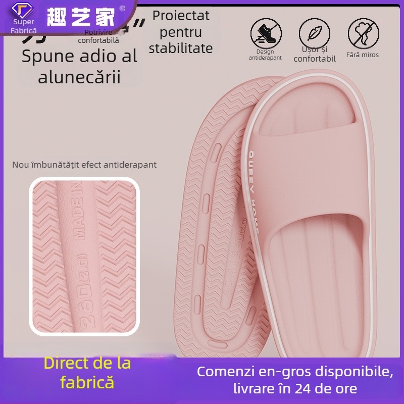 Papuci de casă pentru femei și bărbați – partea superioară EVA, talpă EVA, antiderapante, talpă turnată prin injecție, talpă groasă 3–5 cm