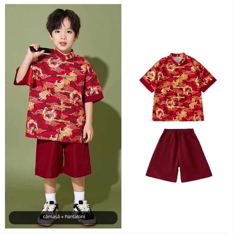 Costum de spectacol pentru copii, stil chinezesc, 100% poliester, pentru toate sezoanele, pentru copii peste 8 ani.