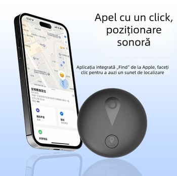 F18 Localizator GPS pentru iOS – tracker multifuncțional pentru animale de companie, persoane în vârstă, copii și bunuri; poziționare globală, navigație pe hartă, alerte de pierdere, baterie de 240 mAh