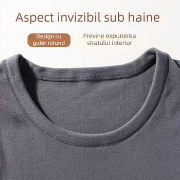 Vesta termică pentru bărbați cu fleece dublu, grosime 201–250 g/m², guler rotund, pulover, un singur strat, poliester 90–95%
