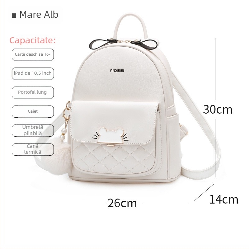 Rucsac de femei din PVC, Orange bean — anti-furt, bretele cu pernă de aer, pentru timpul liber, căptușeală poliester