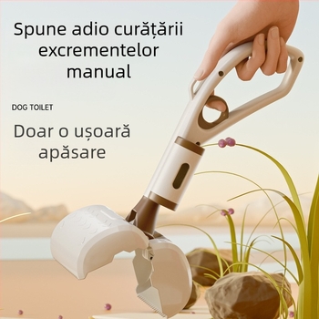 Kimpets clește portabil pentru colectarea deșeurilor de plimbare, cu clipsă, ABS material, exterior, pentru câini și pisici (Jim Bebe)