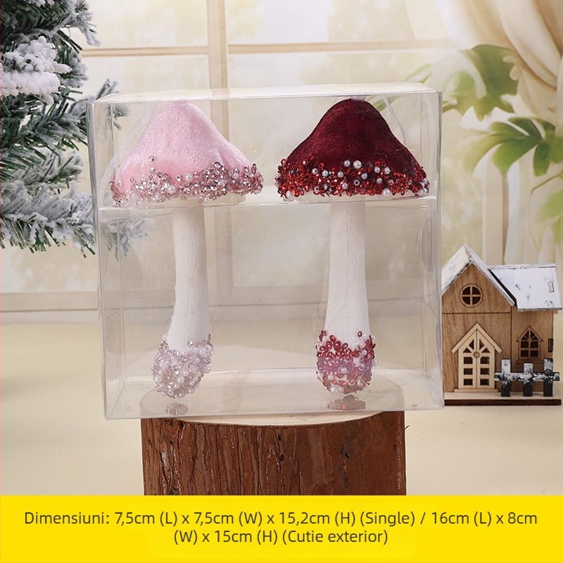 Pandantiv de Crăciun pentru brad – ornament cu fulg de zăpadă 3D și funda, din plastic, marca Qiaochi, stil de Crăciun.