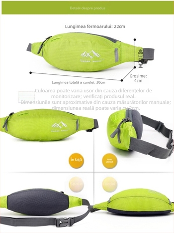 Geantă talie sport pentru telefon, Nylon, Reflexie pentru siguranța nocturnă, Unisex, Pentru activități în aer liber