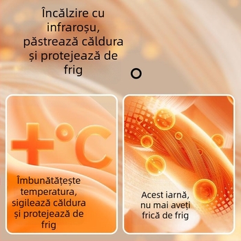 Vesta termică din lână cu catifea dublă pe ambele fețe, antibacteriană, 3 straturi, guler rotund, pentru bărbați