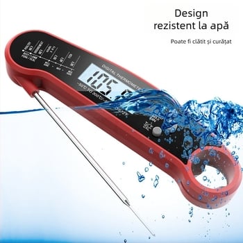 Fan Shengda termometru de hrană pliabil – pentru bucătărie, cuptor și BBQ, rezoluție 0,1°C