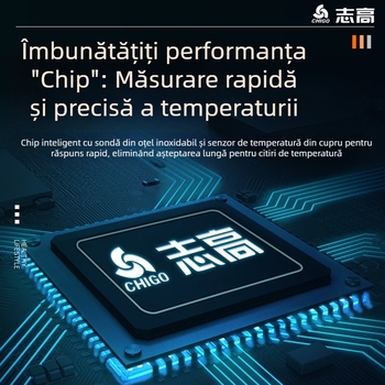 Termometru de apă Chigo cu sondă, precizie înaltă, rezoluție 0,1°C, personalizabil, pentru gătit și baie de bebeluși