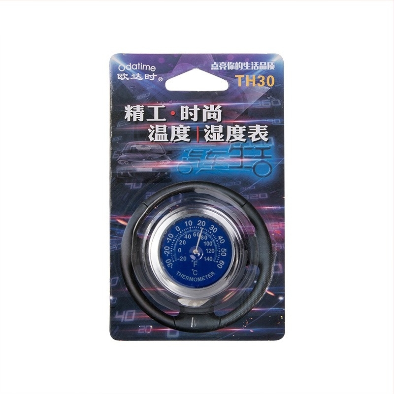 Termometru și higrometru auto, model TH, brand Oda, temperatură -30 la 60°C, umiditate 0–100%