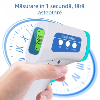 Termometru fără contact pentru frunte, infraroșu, grad medical, măsurare în 1 secundă, interval 35–42°C