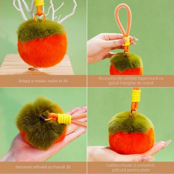 Pandantiv pluș pentru chei, cu blană de iepure Rex – accesorii auto, mică păpușă pluș (Umplutură: fibră poliesterică; Pliș: foarte moale, scurt; 3C: Jucării pentru 14+; Vârsta recomandată: 4–6 ani; Origine: China)