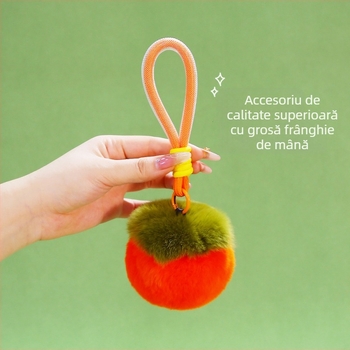 Pandantiv pluș pentru chei, cu blană de iepure Rex – accesorii auto, mică păpușă pluș (Umplutură: fibră poliesterică; Pliș: foarte moale, scurt; 3C: Jucării pentru 14+; Vârsta recomandată: 4–6 ani; Origine: China)