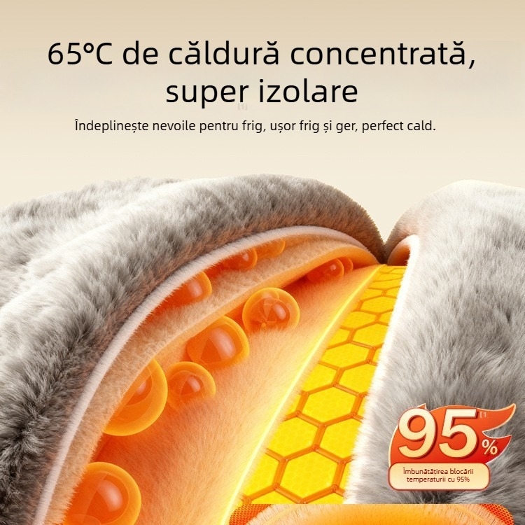 Încălzitor portabil pentru sticlă de apă caldă, reîncărcabil, cu încălzire Cu-graphen, 220V, 50W, corp PVC, control temperatură