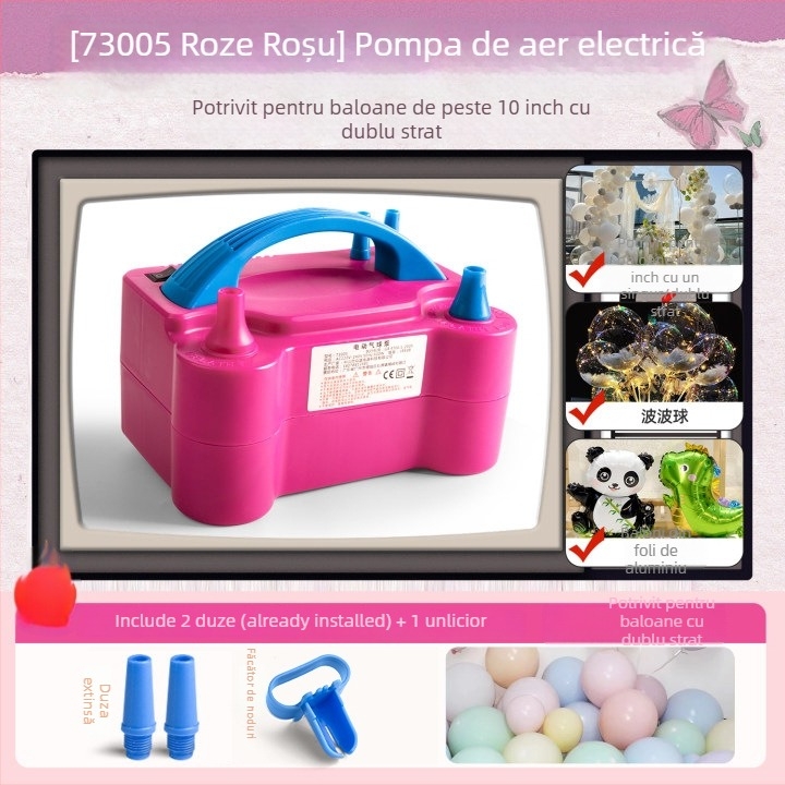 Umflător electric pentru baloane, portabil și automat, marca Rate xun, ambalaj 0.4