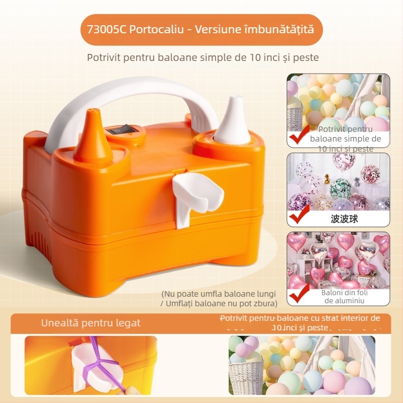 Umflător electric pentru baloane, portabil și automat, marca Rate xun, ambalaj 0.4