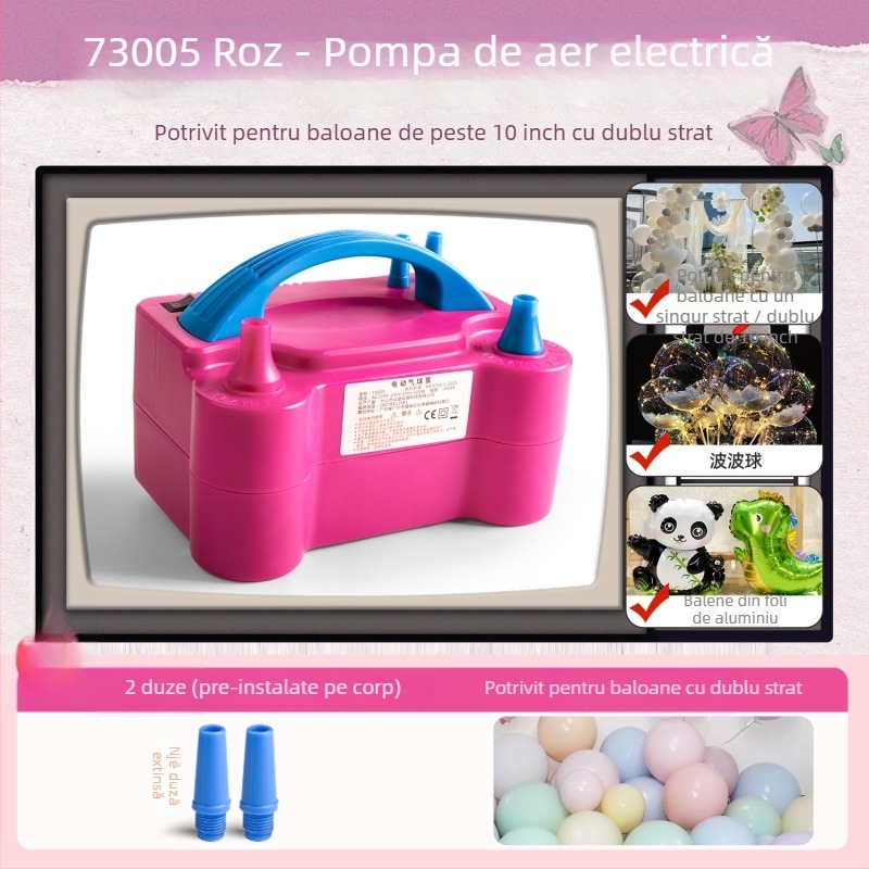 Umflător electric pentru baloane, portabil și automat, marca Rate xun, ambalaj 0.4