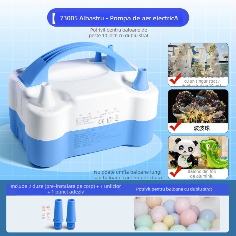Umflător electric pentru baloane, portabil și automat, marca Rate xun, ambalaj 0.4