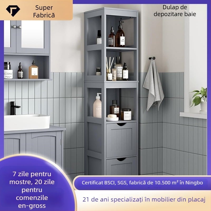 Jin Tailai JTLA-389 Raft de baie cu 5 etaje, sertar, stil modern simplu