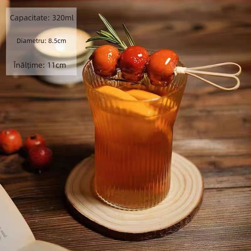 Set de cești de cafea cu suport din lemn masiv și logo imprimat | stil simplu, lansat în 2023