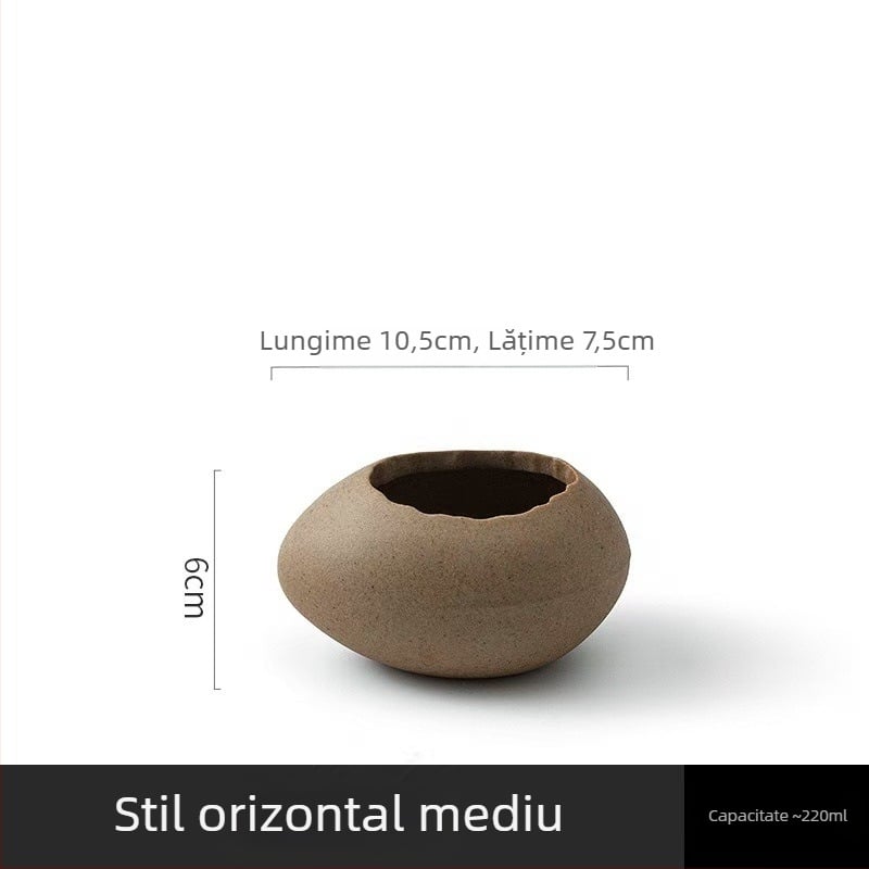 Vas de desert din porțelan, design în formă de ou inspirat de struț, necompatibil cu microunde