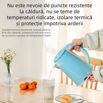 Protector de masă din PVC, transparent, dreptunghiular, grosime 0.7–2.5 mm, antiderapant și izolație termică, pentru uz hotelier