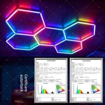 Lampă de perete cu design fagure, LED, 24V, abajur PCS, telecomandă