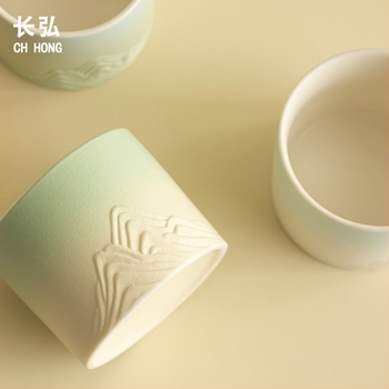 CHANGHONG cană de cafea, stil modern minimalist, model monocrom, greutate 350, cod 398