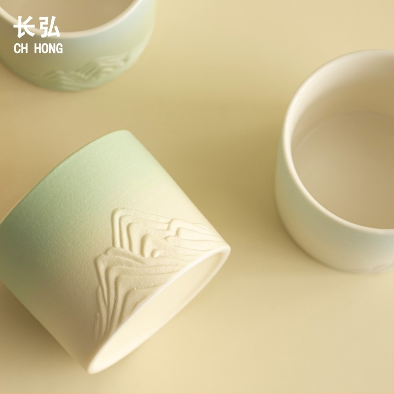 CHANGHONG cană de cafea, stil modern minimalist, model monocrom, greutate 350, cod 398