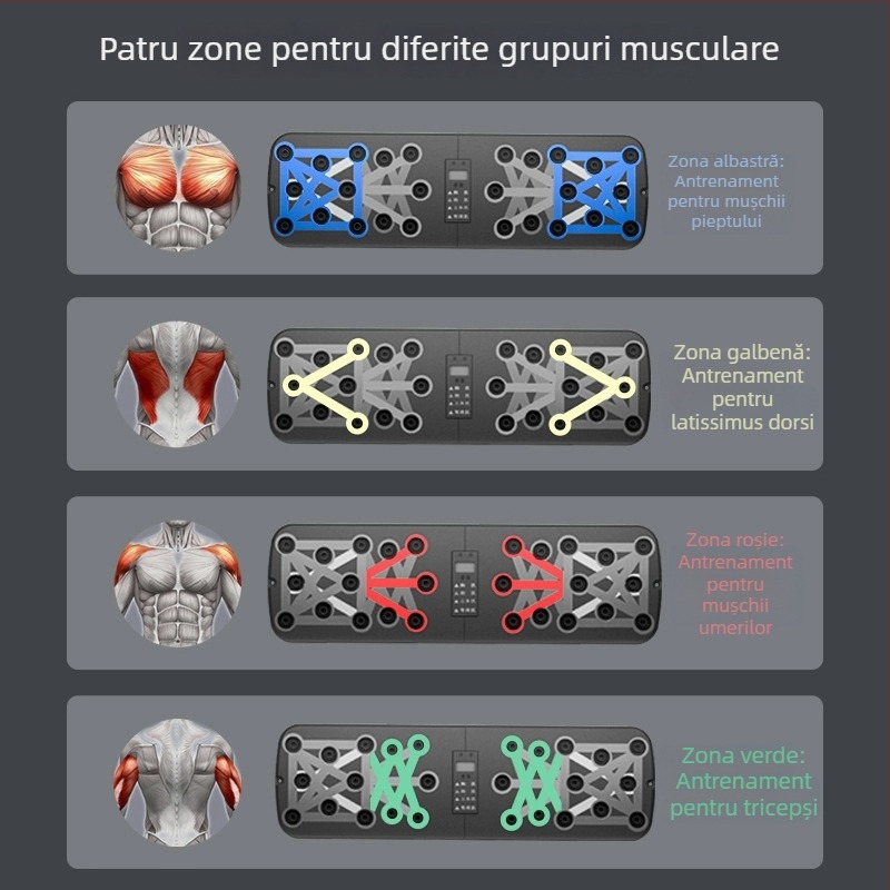 Placă de flotări pentru uz casnic, birou și exterior - antrenor portabil pentru piept și abdomen, greutate 0,73 kg, model 1, specificație 1