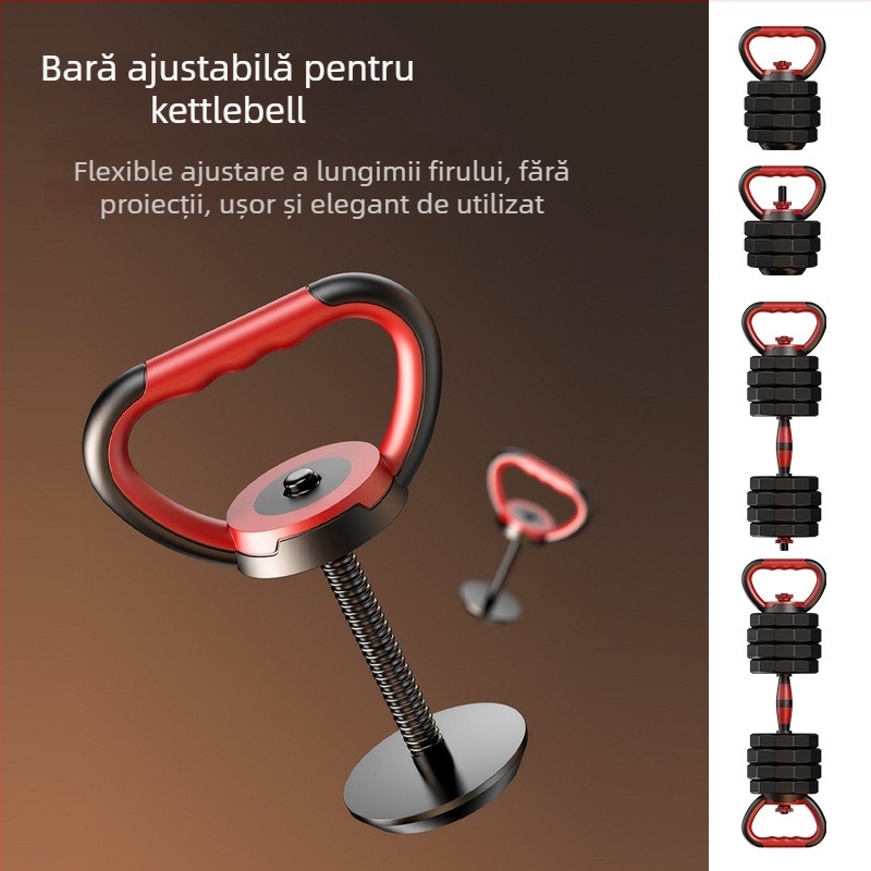 Boiling Force Set reglabile de gantere și bară pentru acasă, Material PVC, Pentru bărbați și femei, Fitness și bodybuilding