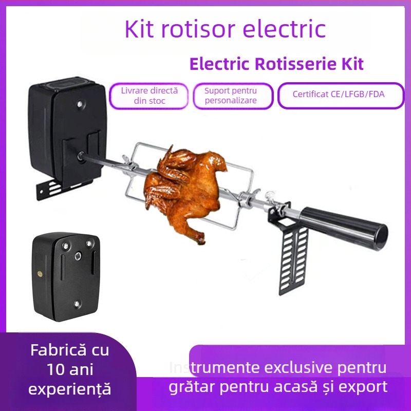 Holy Step set portabil de unelte pentru grătar din oțel inoxidabil, cu frigărui și furci — tije drepte, greutate 1.9 kg, prelucrare: electroplacare, lustruire, ștanțare