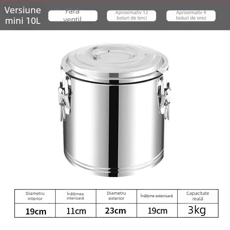 Găleată izolată din oțel inoxidabil 201, utilizare comercială, fără alimentare electrică, material 201