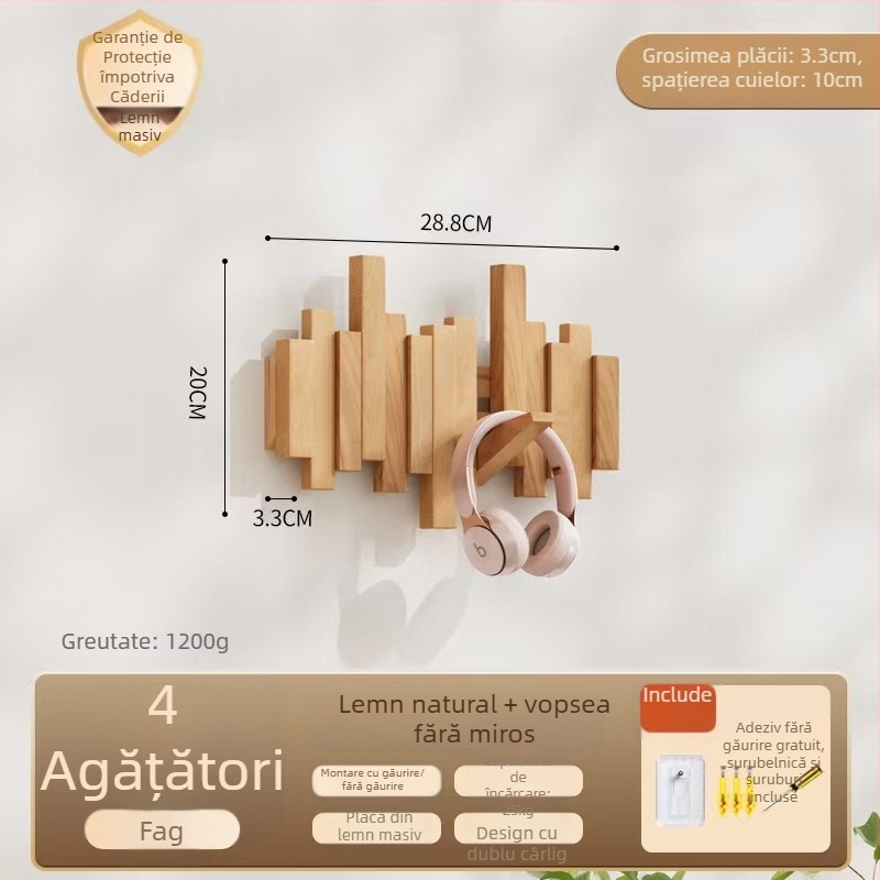 Cuier haine în stil pian, montat pe perete, fără găuri, origine Zhejiang, model B01