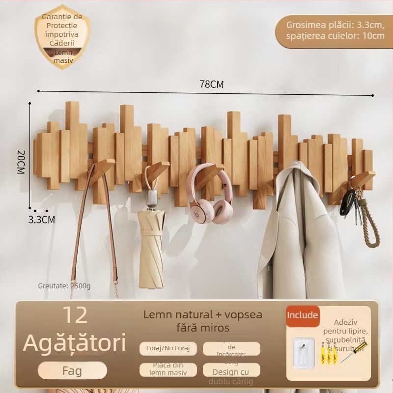 Cuier haine în stil pian, montat pe perete, fără găuri, origine Zhejiang, model B01