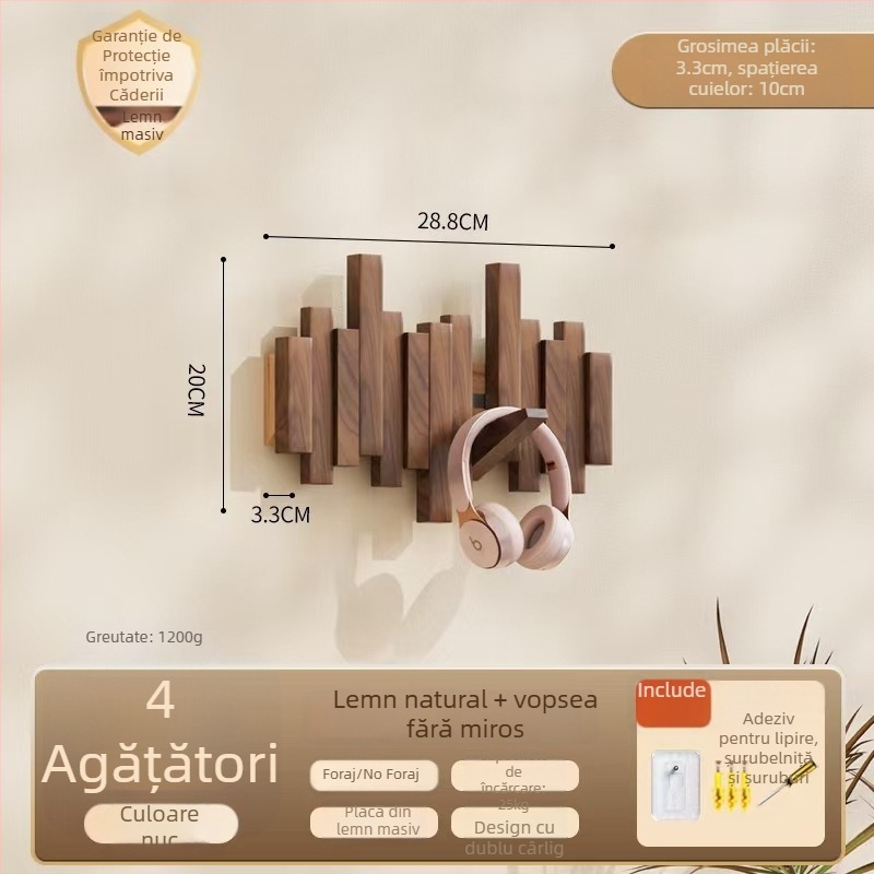 Cuier haine în stil pian, montat pe perete, fără găuri, origine Zhejiang, model B01