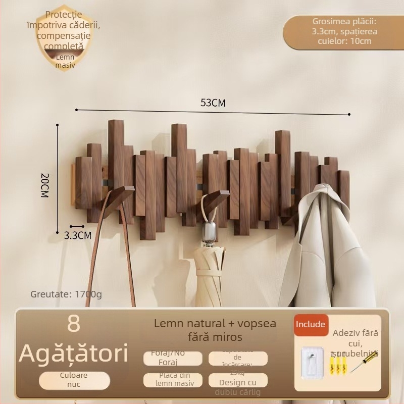 Cuier haine în stil pian, montat pe perete, fără găuri, origine Zhejiang, model B01