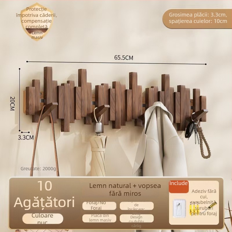 Cuier haine în stil pian, montat pe perete, fără găuri, origine Zhejiang, model B01