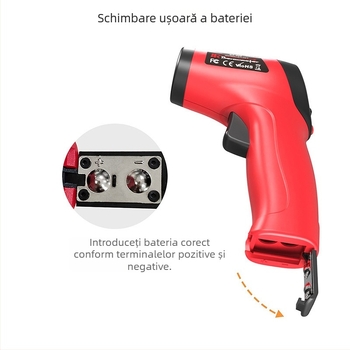 DT-500 Termometru infraroșu fără contact pentru industria auto, timp de răspuns 1 ms, măsurare a temperaturii în industrie