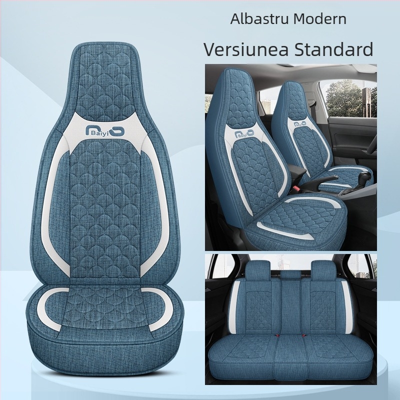 Husă pentru scaun auto, acoperire completă, dintr-un singur panou, design pentru toate cele patru anotimpuri; Material: fibră; Umplutură: spumă; Cod produs BYQCYP-XWMLTT-SJ